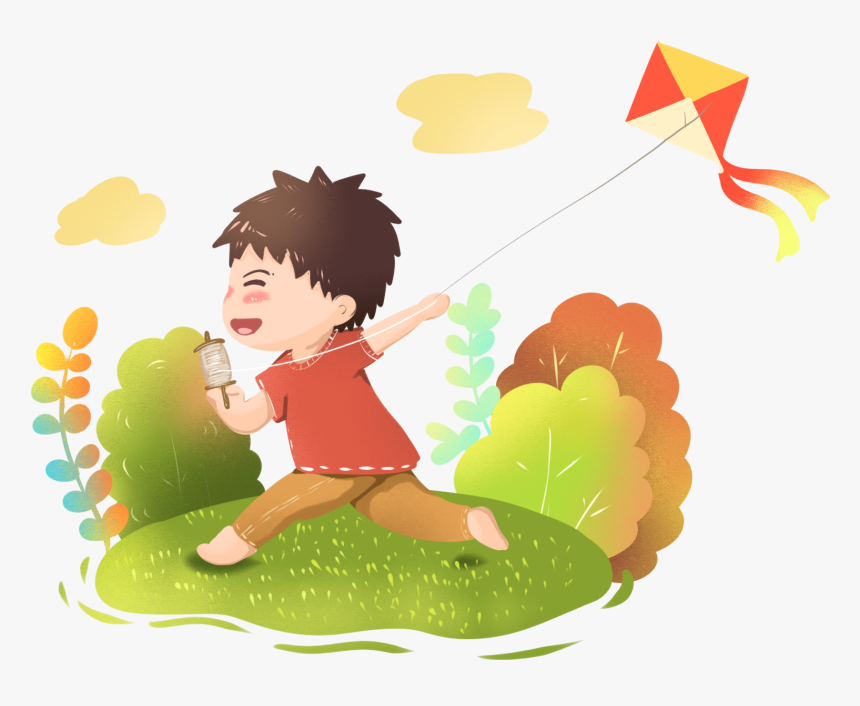 Transparent Kids Playing Clip Art - Autumn Kite Clipart, HD Png Download, Free Download