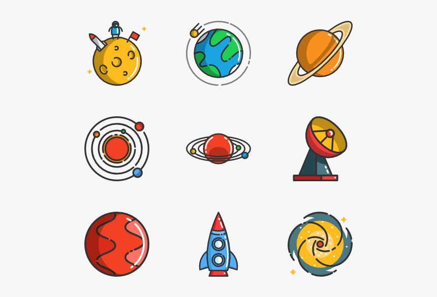 Clip Art Cartoon Icons - Space Icon Png, Transparent Png, Free Download
