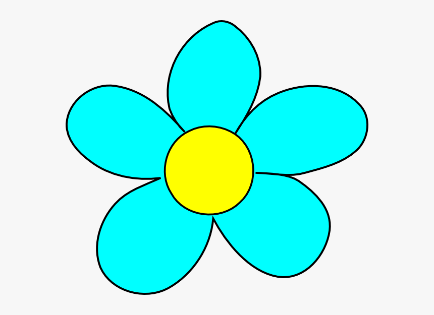 Cartoon Light Blue Flower, HD Png Download, Free Download