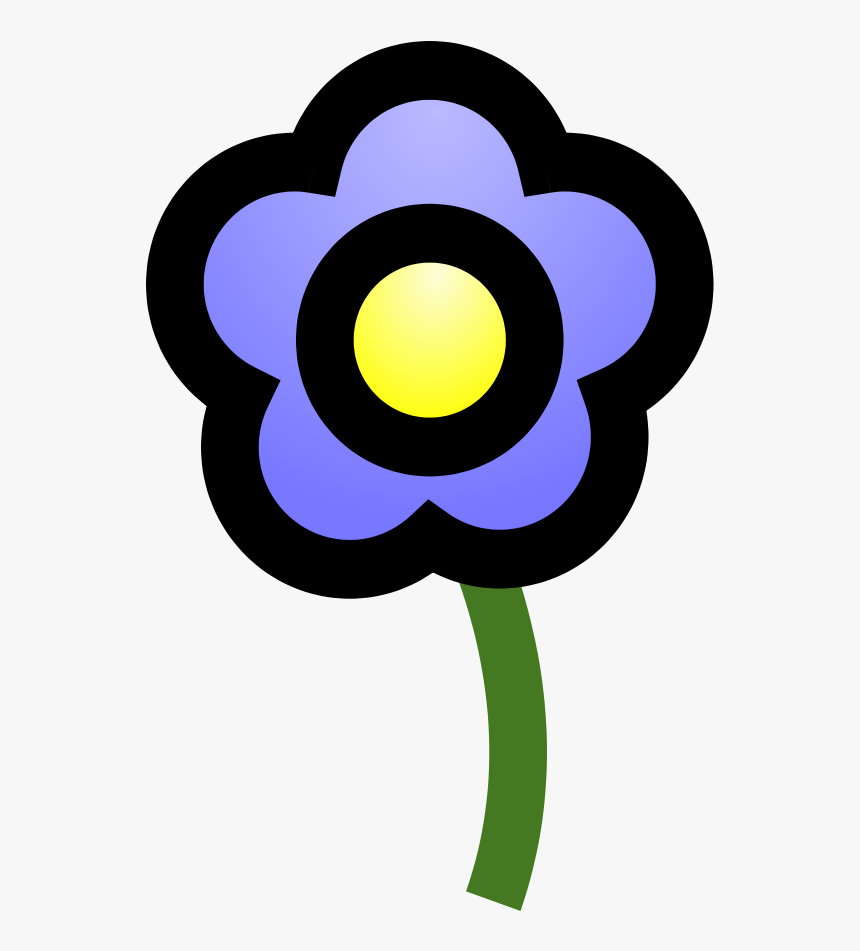 Blue Flower Clipart, Vector Clip Art Online, Royalty - 藍 花 卡通, HD Png Download, Free Download