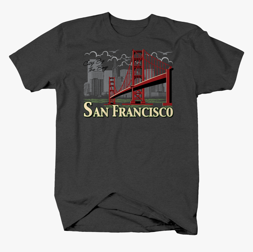 City By The Bay San Francisco Red Bridge Seagulls Usa - Dope Tech Shirt, HD Png Download, Free Download