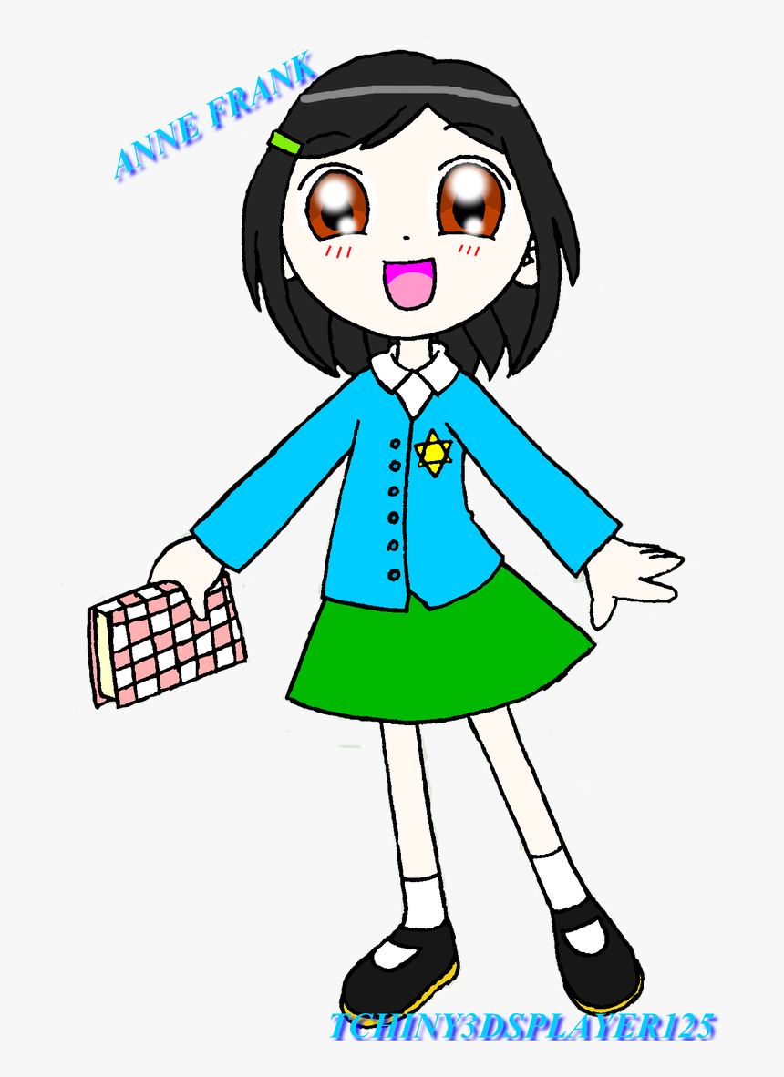 Anne Frank Drawing - Cartoon Drawing Cute Anne Frank, HD Png Download, Free Download