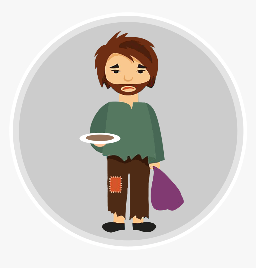 Clip Art Homeless Clipart - Homelessness Cartoon Transparent, HD Png Download, Free Download