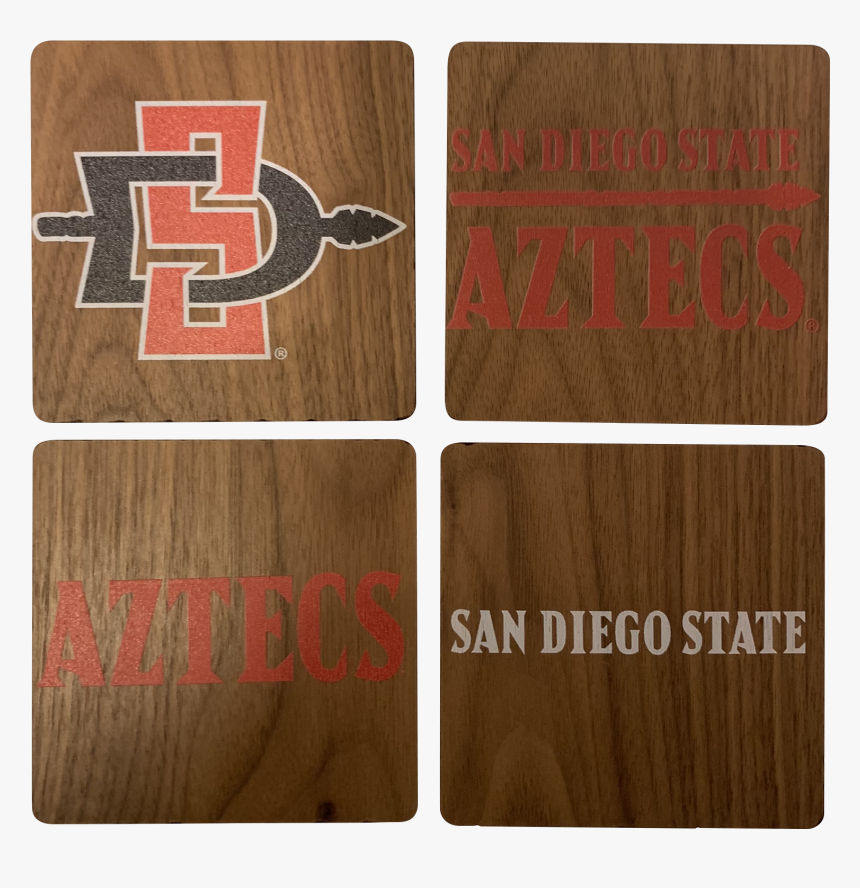 San Diego State University Walnut Coaster Set"
 Class= - Plywood, HD Png Download, Free Download