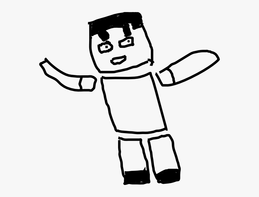 Minecraft Line Art, HD Png Download, Free Download