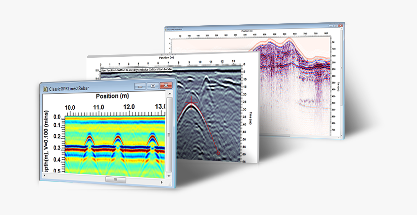 3 Dimensional Gpr Plot Lines And Adjust View Settings - Gpr Interpretstions, HD Png Download, Free Download