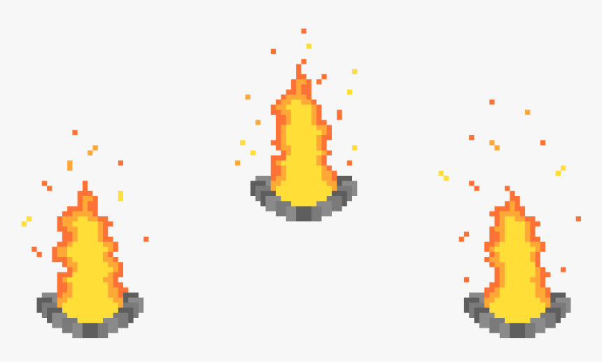 Pixel Art Fire Sprite, HD Png Download, Free Download