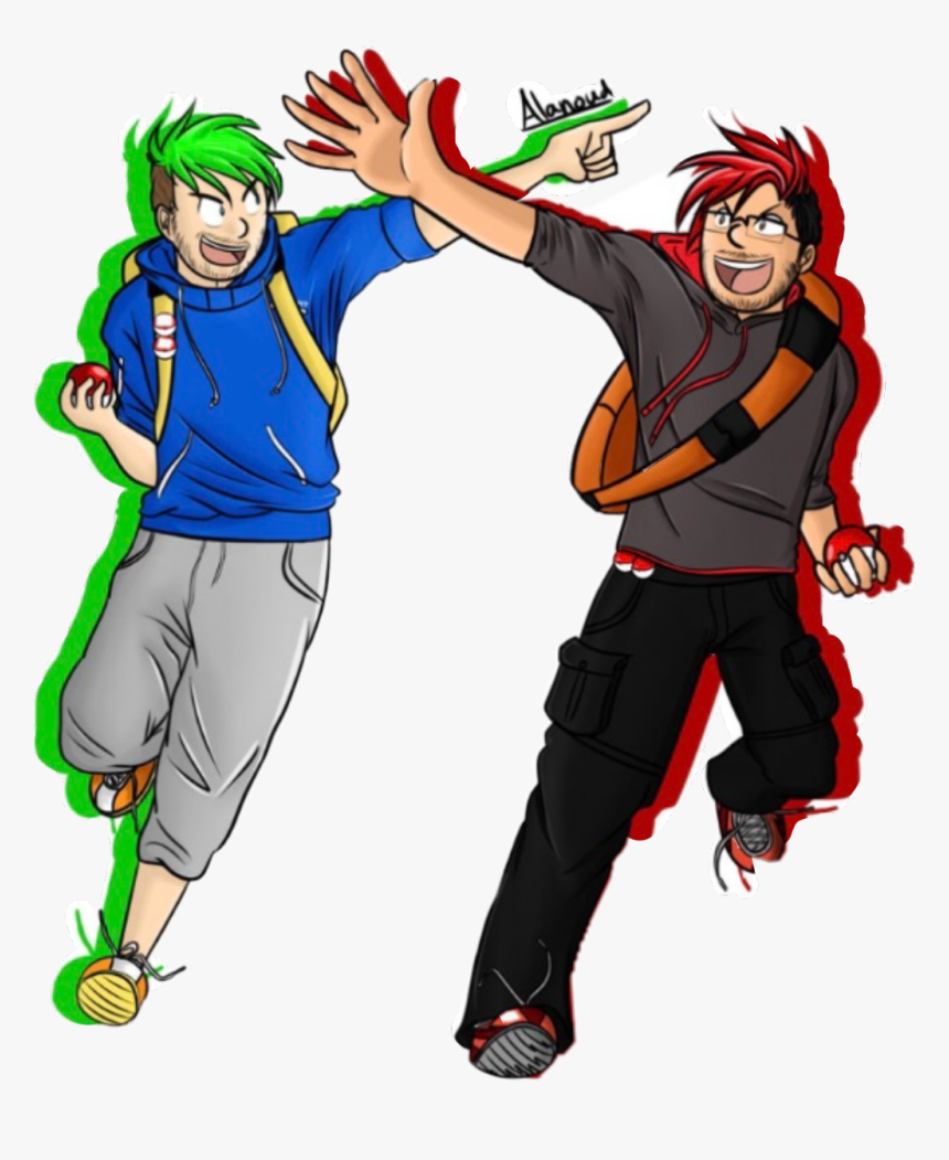 Markiplier/jacksepticey Pokemon Trainers - Cartoon, HD Png Download, Free Download