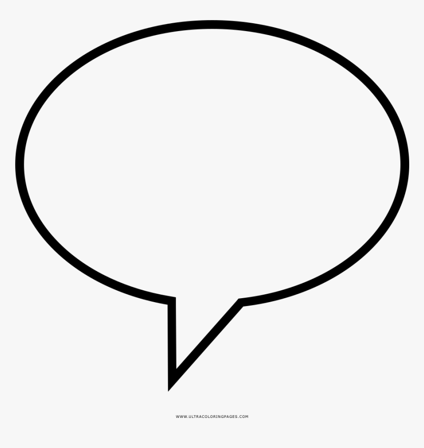 Speech Bubble Coloring Page - Balao De Conversa Png, Transparent Png, Free Download