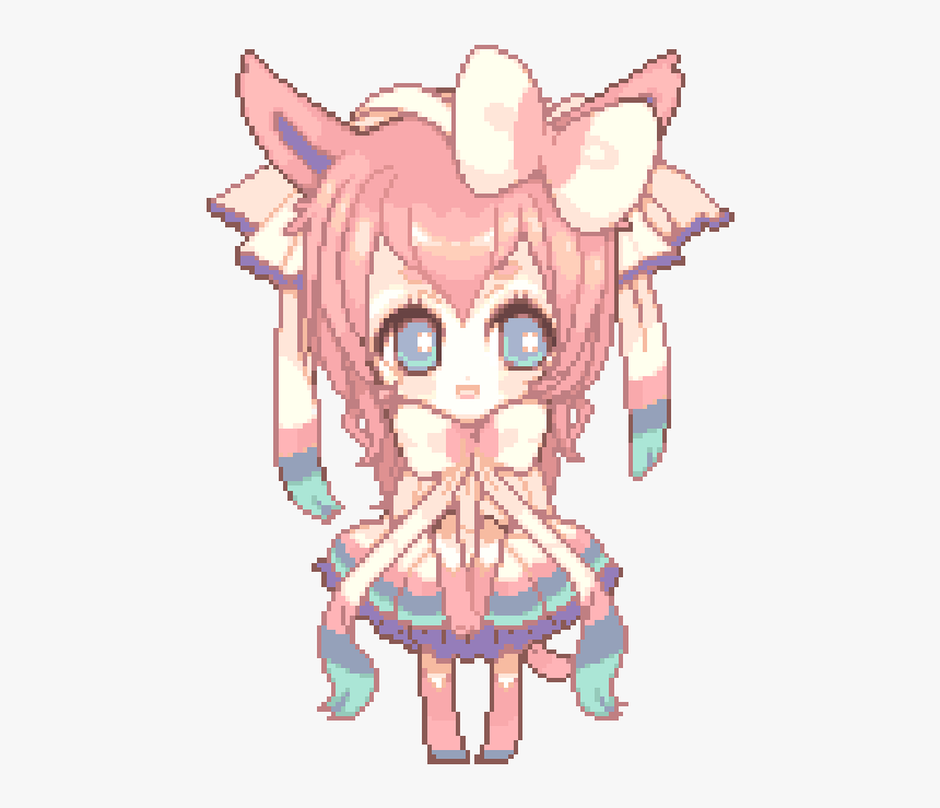 Cute Anime Pixel Gif , Png Download - Sylveon Pixel Art Gif, Transparent Png, Free Download