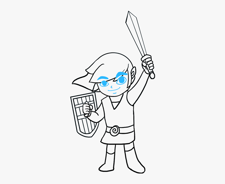 Drawing Link Zelda - Easy To Draw Zelda, HD Png Download, Free Download