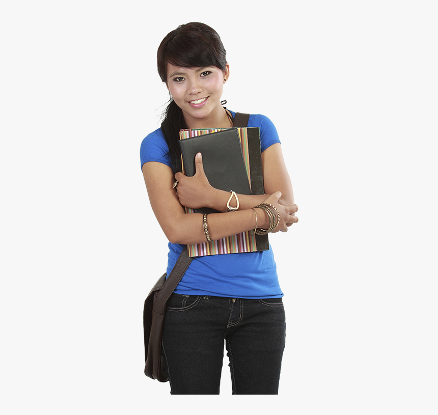 Girl With Books Hd, HD Png Download, Free Download