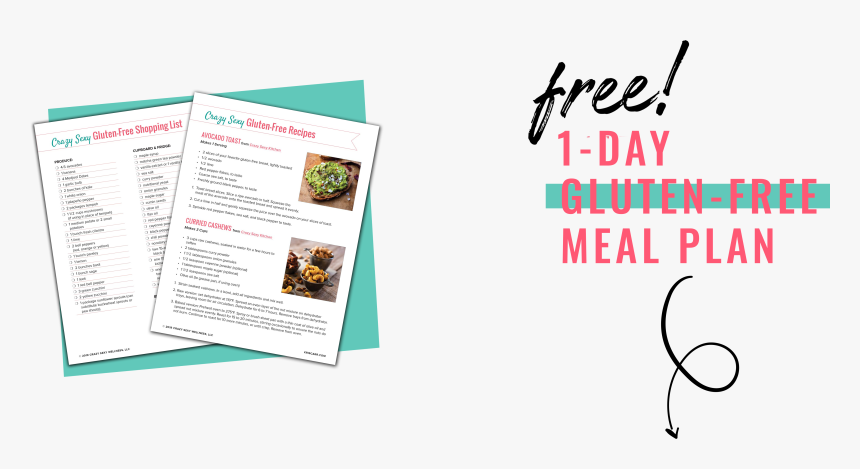 Free 1-day Gluten Free Meal Plan - Graphic Design, HD Png Download, Free Download