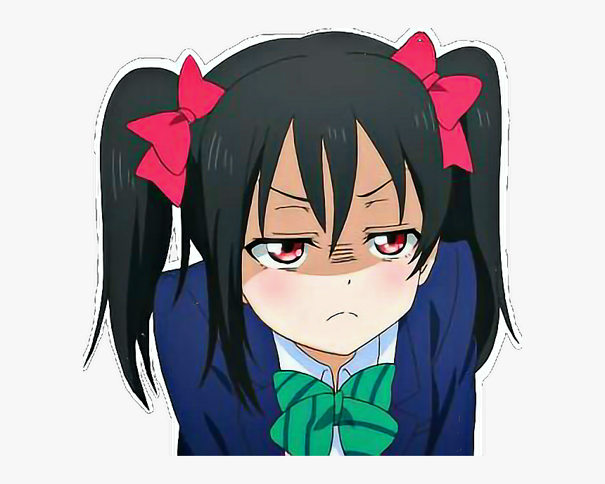 Angry Anime Png -angry Sticker - Love Live Nico Face, Transparent Png - k.....