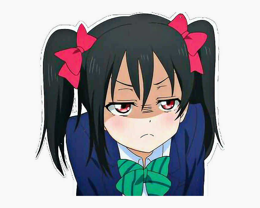 Angry Anime Png -angry Sticker - Love Live Nico Face, Transparent Png, Free Download