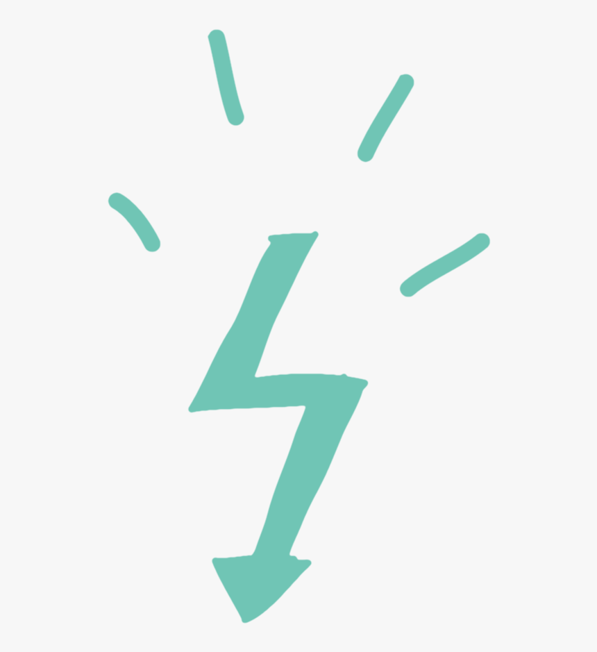 Lightning Mark Og Turq 100 - Graphic Design, HD Png Download, Free Download