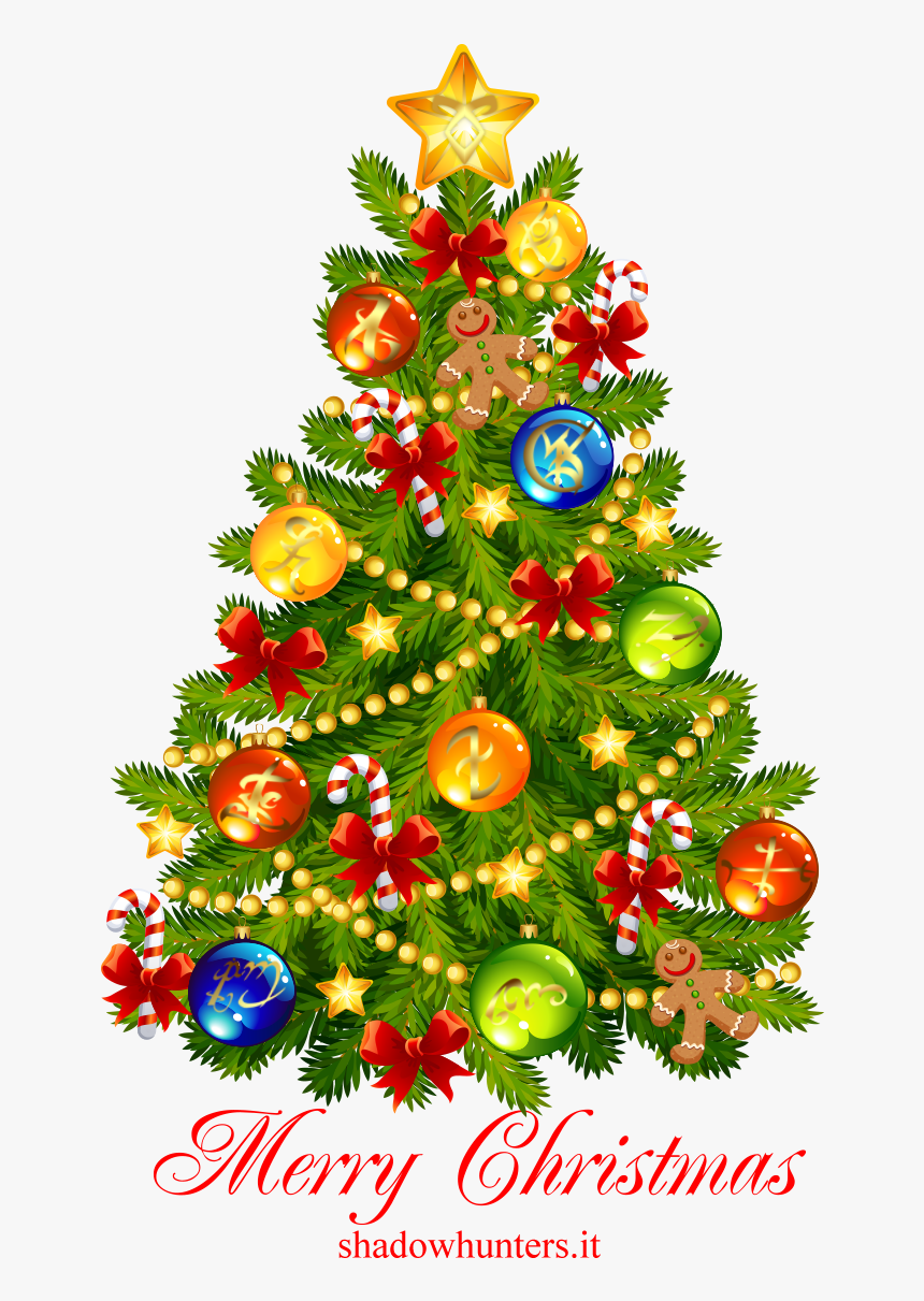 Buone Vacanze Shadowhunters - Christmas Tree Decorated Clip Art, HD Png Download, Free Download