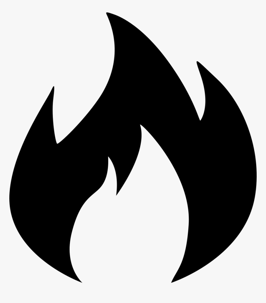 Popular Goods - Fire Emoji Black And White, HD Png Download, Free Download