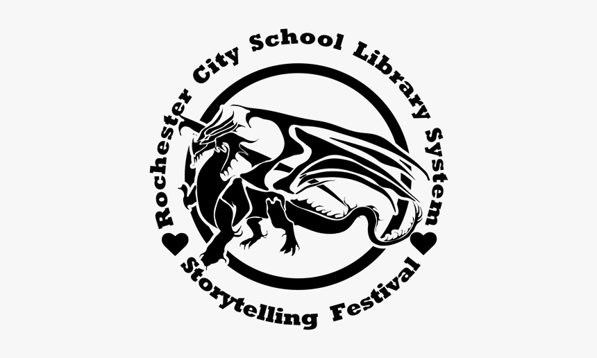 Storytelling Festival Logo - Black And White Dragon, HD Png Download, Free Download
