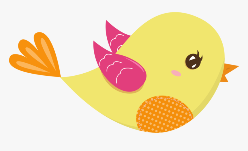 Pink And Yellow Birds - Passarinhos Desenhos, HD Png Download, Free Download