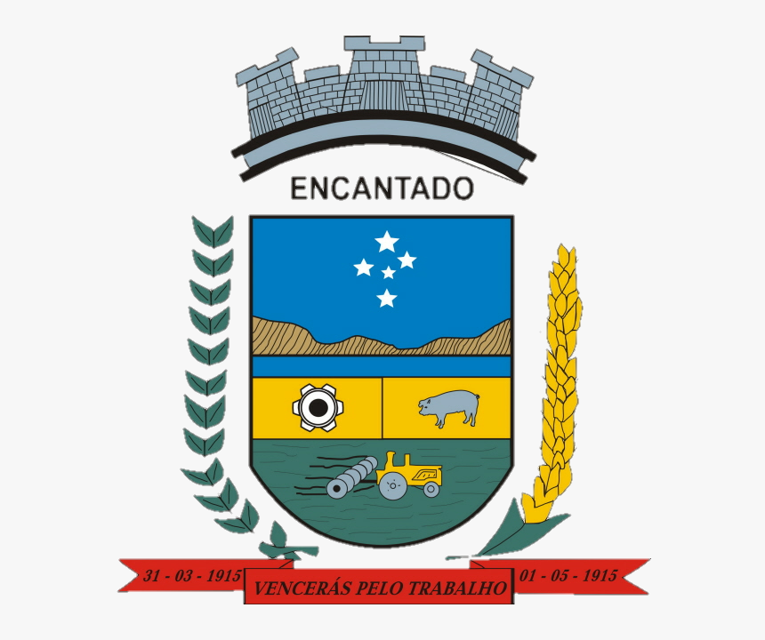 Coat Of Arms Of Encantado - Bandeira De Encantado Rs, HD Png Download, Free Download
