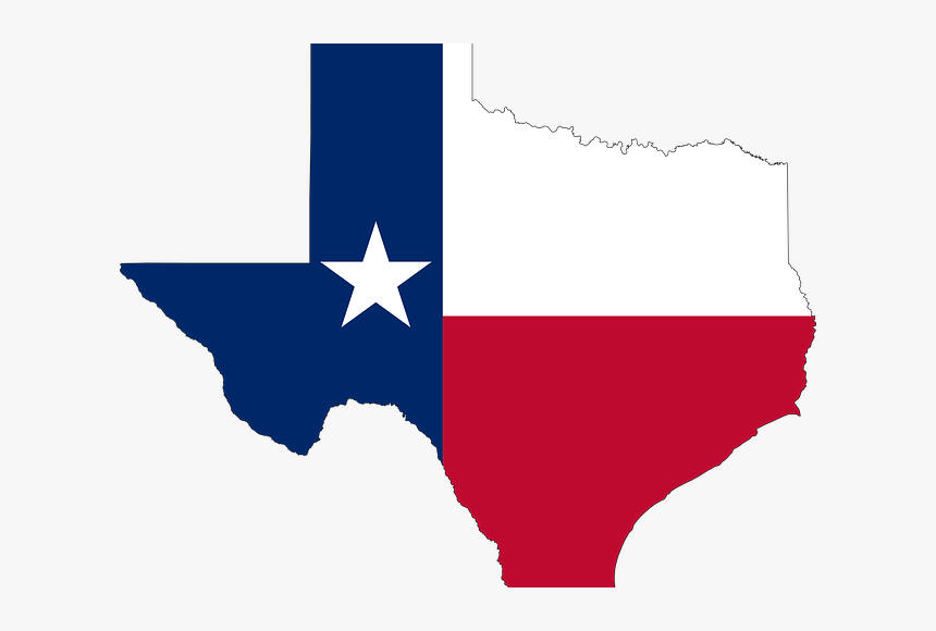 Chapter 13 Bankruptcy In Texas - Texas Flag On State, HD Png Download, Free Download