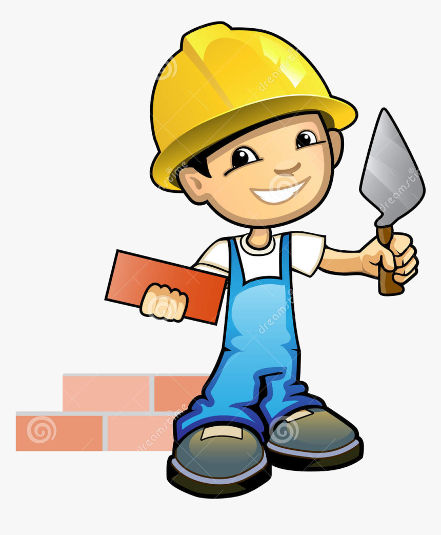 Bricklayer Stock Photography Masonry Clip Art - Dibujos De Oficios Albañil, HD Png Download, Free Download