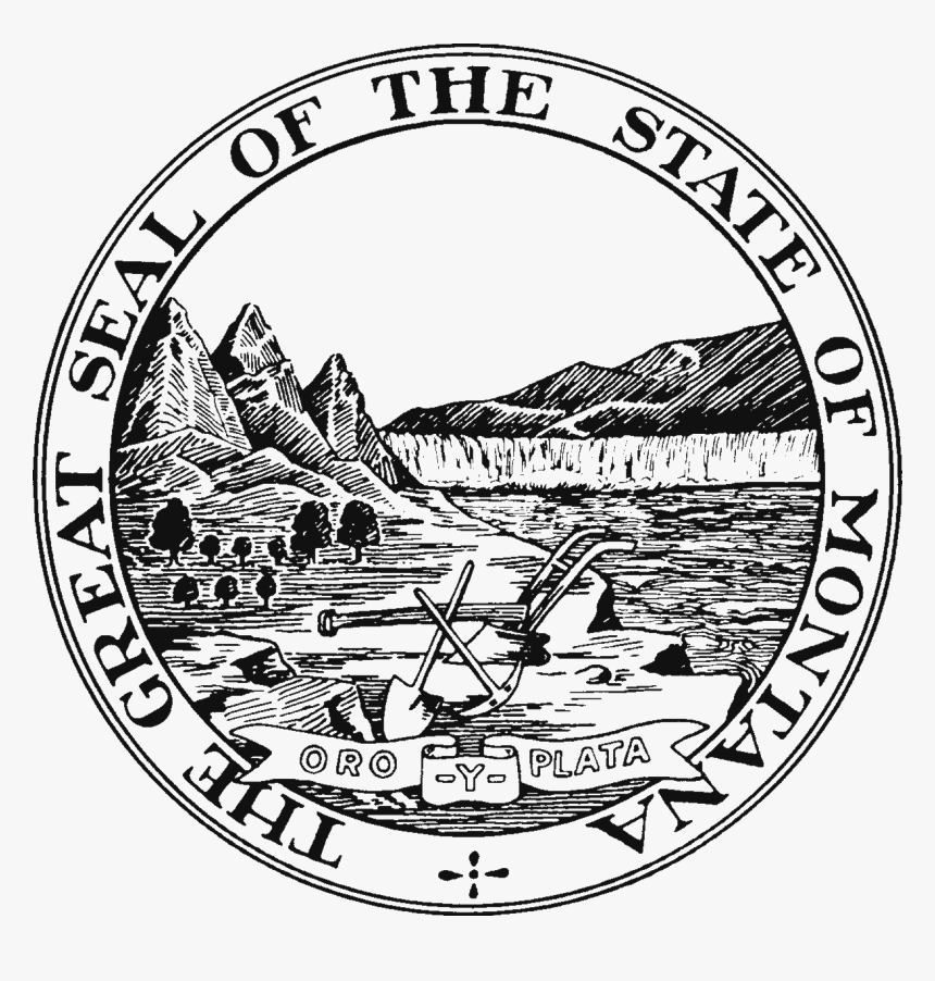 Montana Symbols Coloring Pages - Montana State Seal Vector, HD Png Download, Free Download