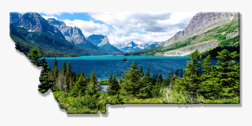 Galacier National Park, Lakeside Panorama In The Shape, HD Png Download, Free Download