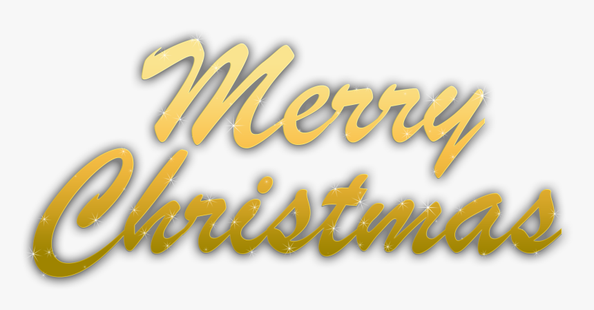 Free Icons Png - Gold Merry Christmas Png, Transparent Png, Free Download