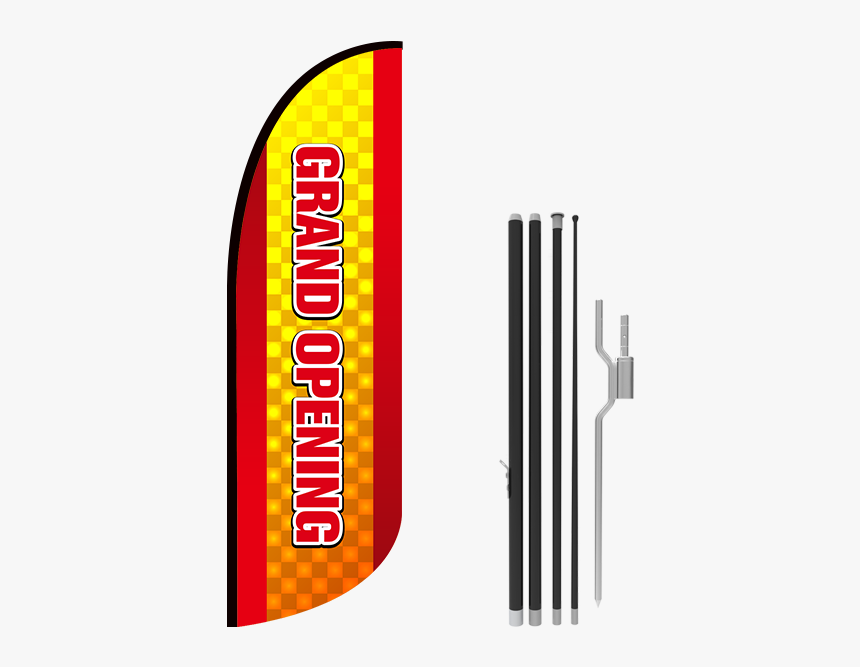 10ft Grand Opening Stock Blade Flag With Ground Stake - Flag, HD Png Download, Free Download