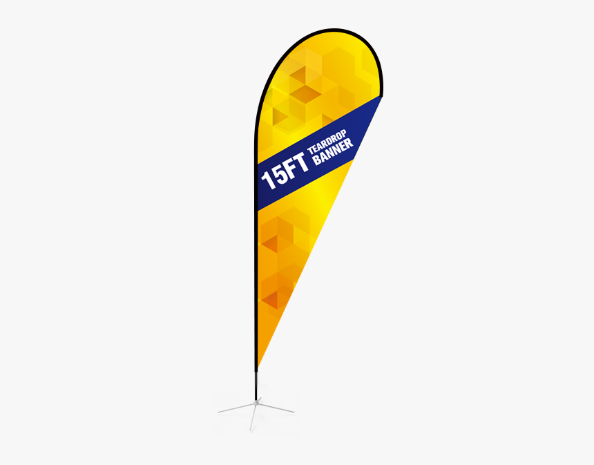 15ft Teardrop Flag With Cross Base & Water Bag - Banner, HD Png Download, Free Download