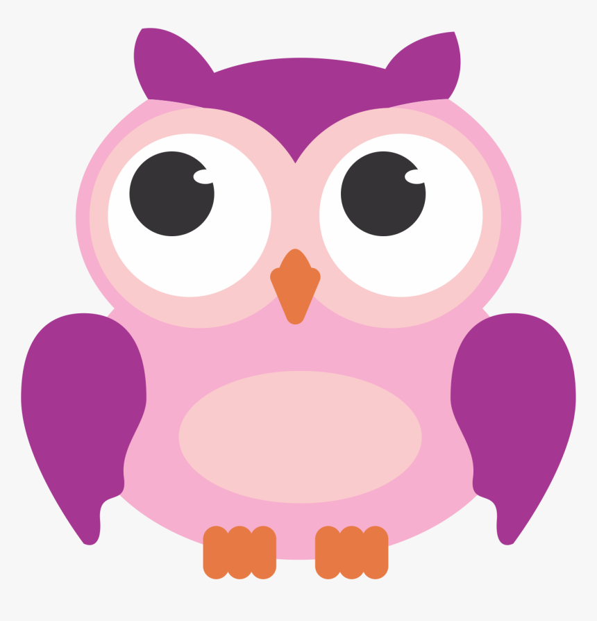 Pink Purple Owl Cartoon, HD Png Download, Free Download