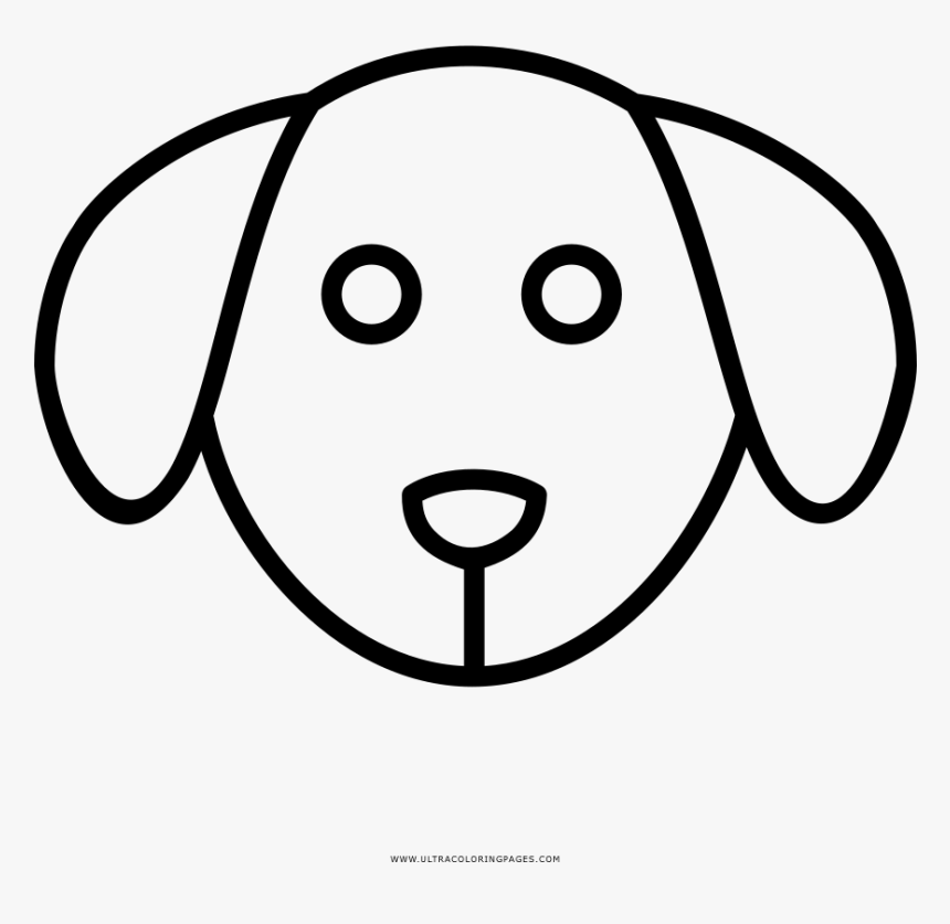 Dog Face Coloring Page - Como Desenhar A Cara De Um Cachorro, HD Png Download, Free Download
