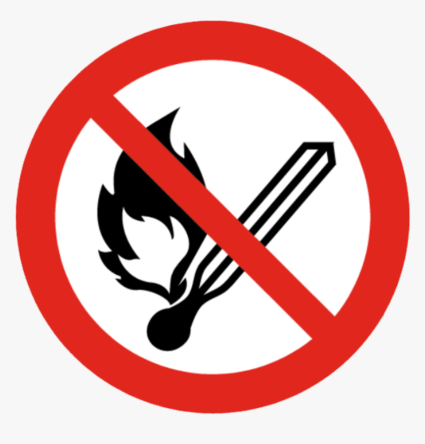 No Open Flames Sign, HD Png Download, Free Download