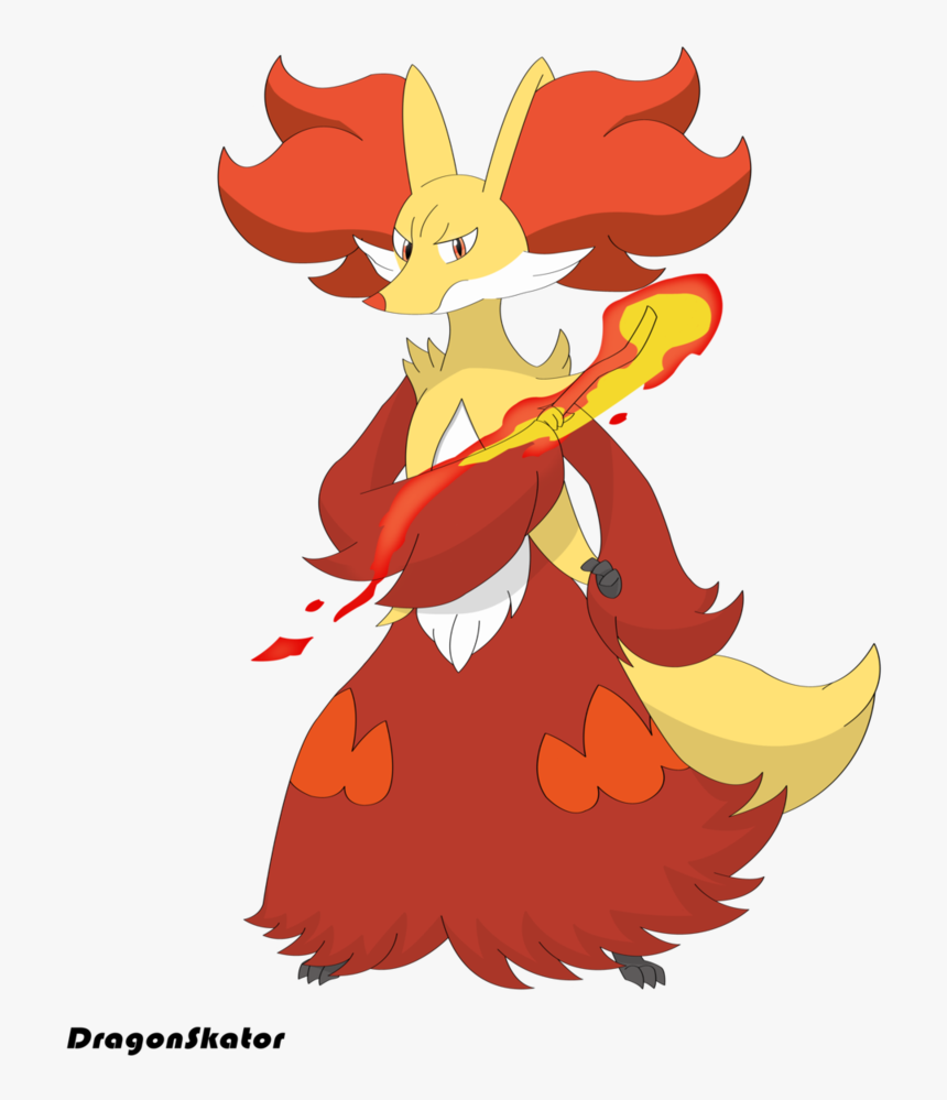 Delphox Pose - Cartoon, HD Png Download, Free Download