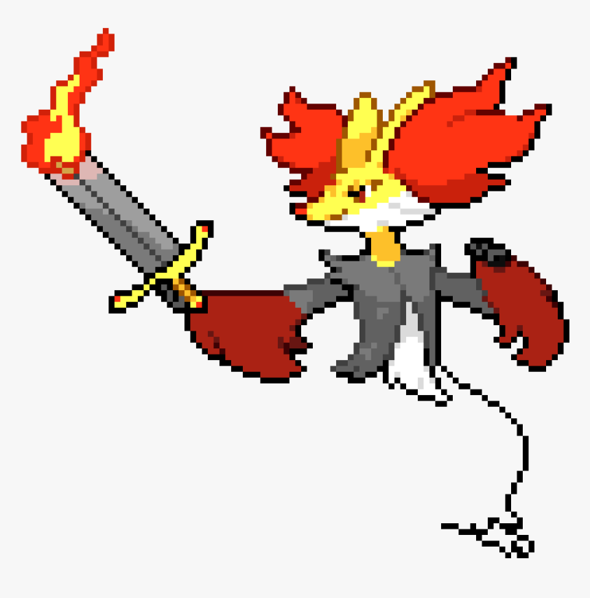 Pokemon Delphox Pixel Art, HD Png Download, Free Download