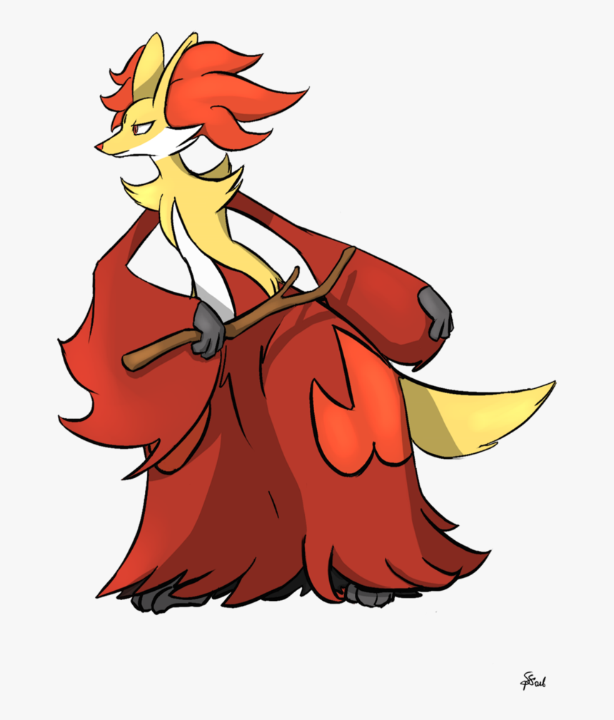 Delphox By Delecion - Cartoon, HD Png Download, Free Download