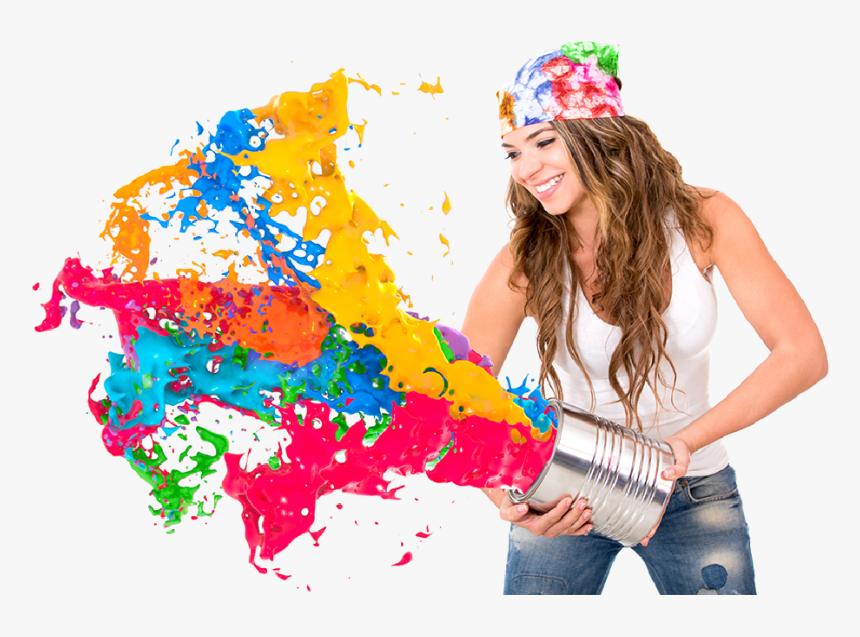 Moca-tinta - People Throwing Paint, HD Png Download, Free Download