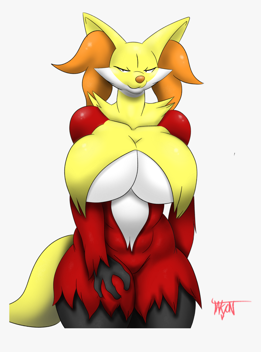 Extra Thicc Delphox - Cartoon, HD Png Download, Free Download