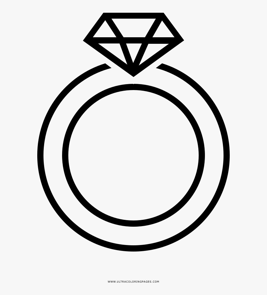 Anillo De Bodas Página Para Colorear - Clipart Drawing Wedding Rings, HD Png Download, Free Download