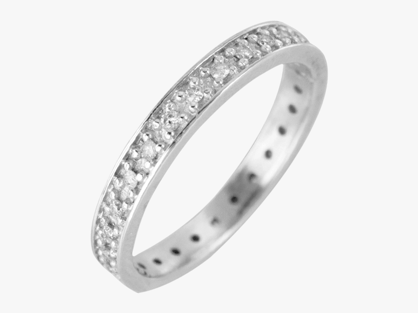 Anillo En Oro Blanco De 14kt Con 24 Brillantes De 1 - Flat Diamond Ring, HD Png Download, Free Download