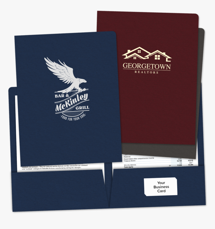 Foil Stamped Folders - Branded Folders, HD Png Download, Free Download