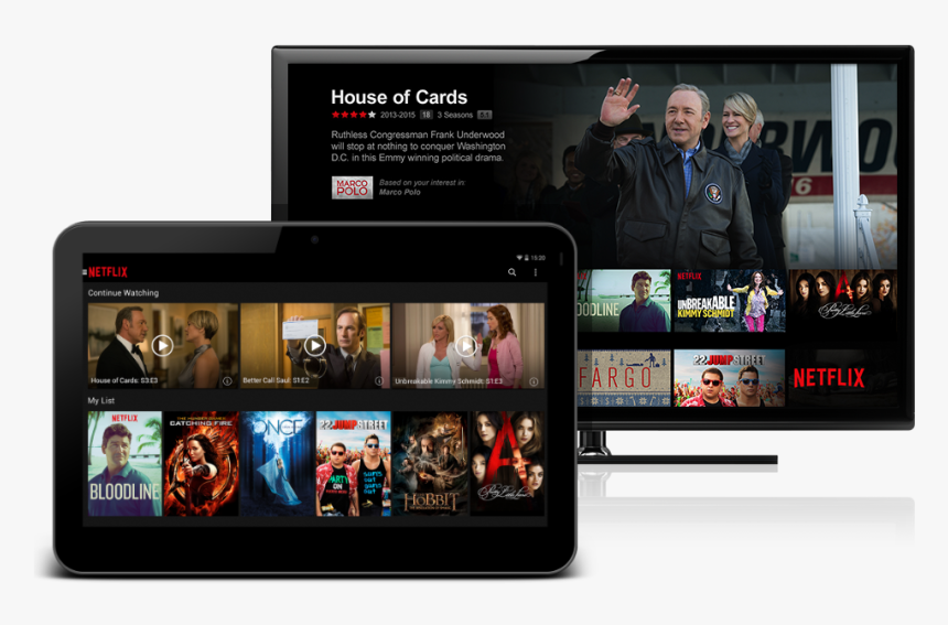 Netflix Tv Tablet - Tv Phone Tablet Netflix, HD Png Download, Free Download