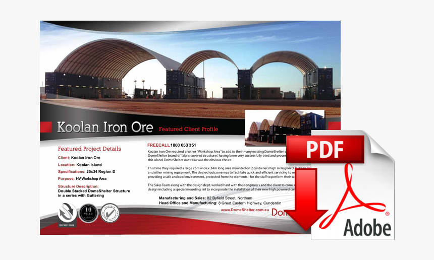 Koolan Iron Ore Loves Domeshelter Australia - Pdf Icon, HD Png Download, Free Download