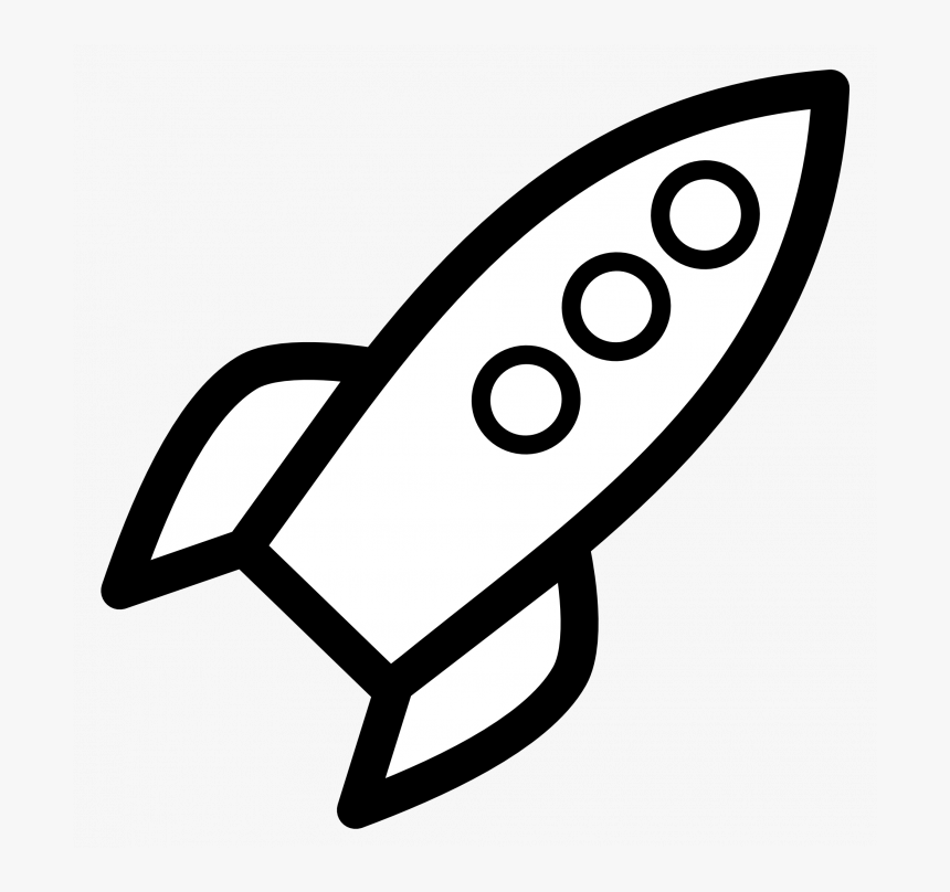 Rocket Ship Clip Art Black And White, HD Png Download, Free Download