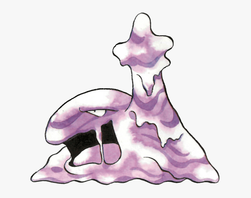#muk From The Official Artwork Set For #pokemon Red - Baby Form Of Grimer, HD Png Download, Free Download