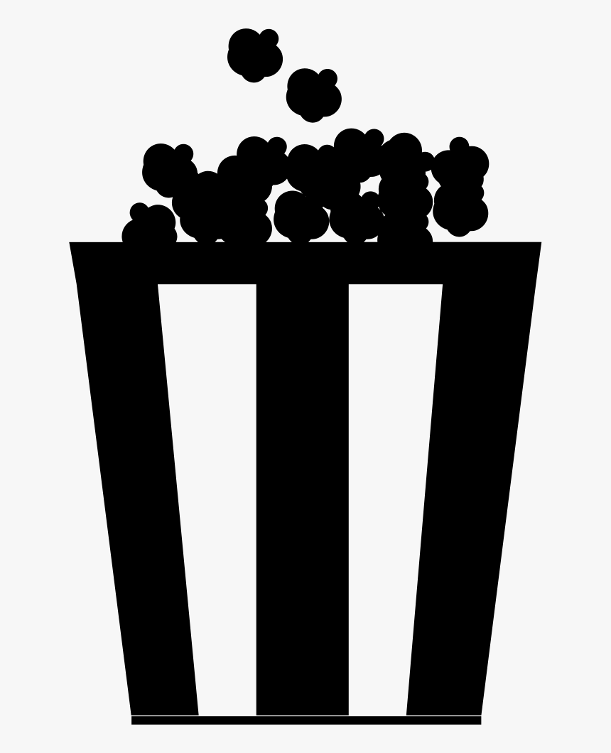 Svg Popcorn Box Silhouette, HD Png Download, Free Download