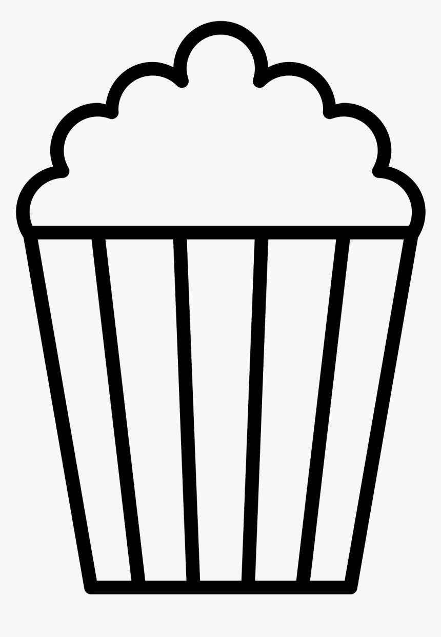 Popcorn Clip Art Black And White, HD Png Download, Free Download