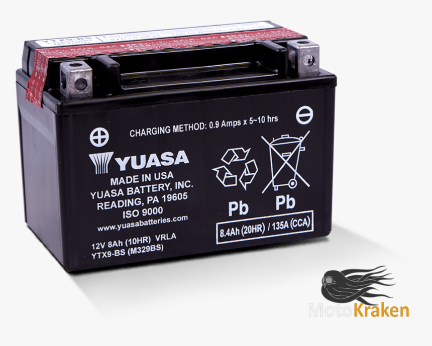 Bateria Yuasa Ytx9-bs - Battery Yuasa, HD Png Download, Free Download